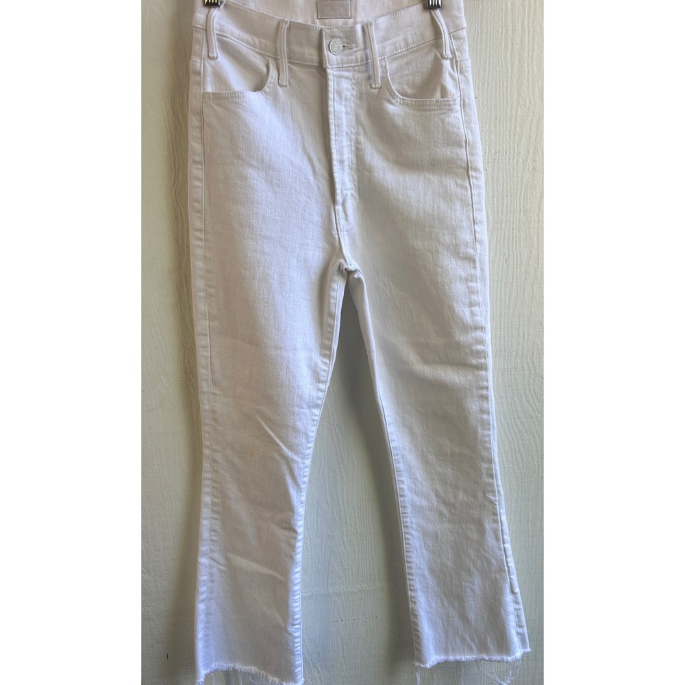 Mother The Hustler Ankle Fray Jeans Size 26 White Fairest Of Them All